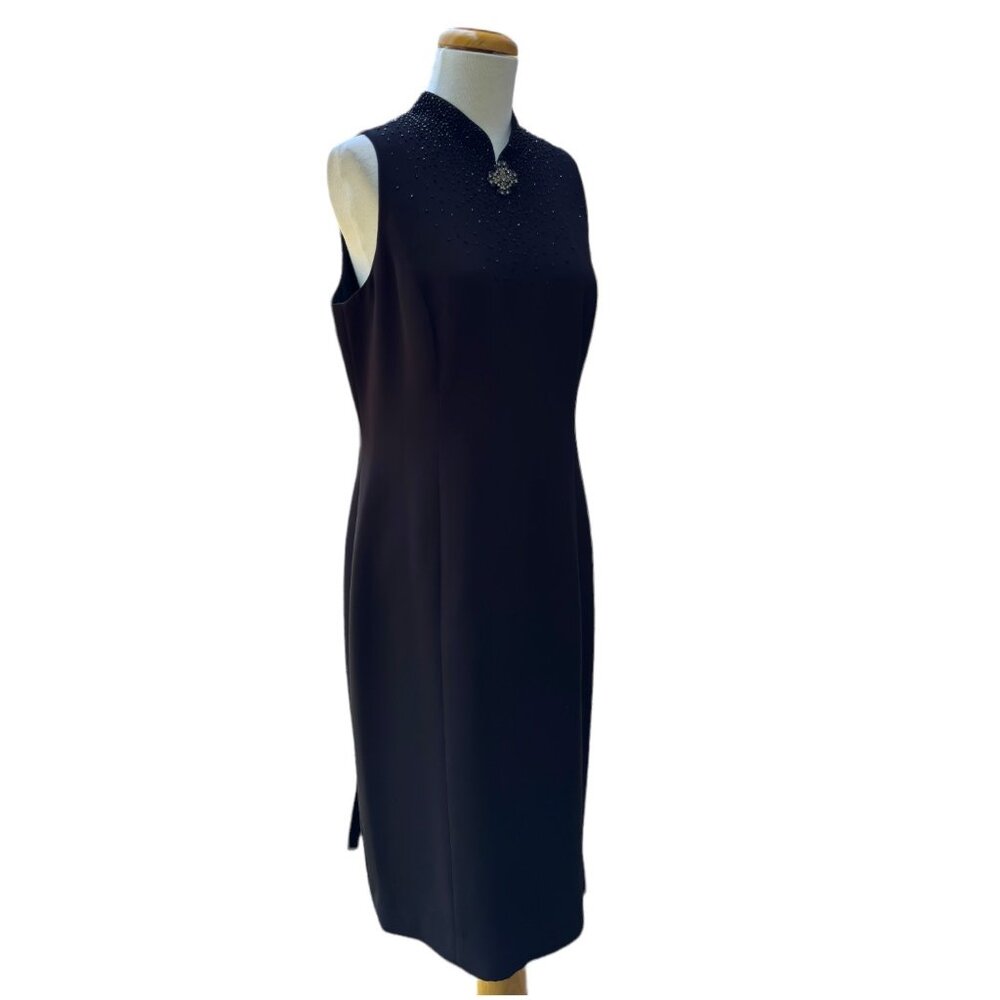 Donna Morgan Petites Beaded Cocktail/Evening Dress Black Size 12 - Picture 6 of 13